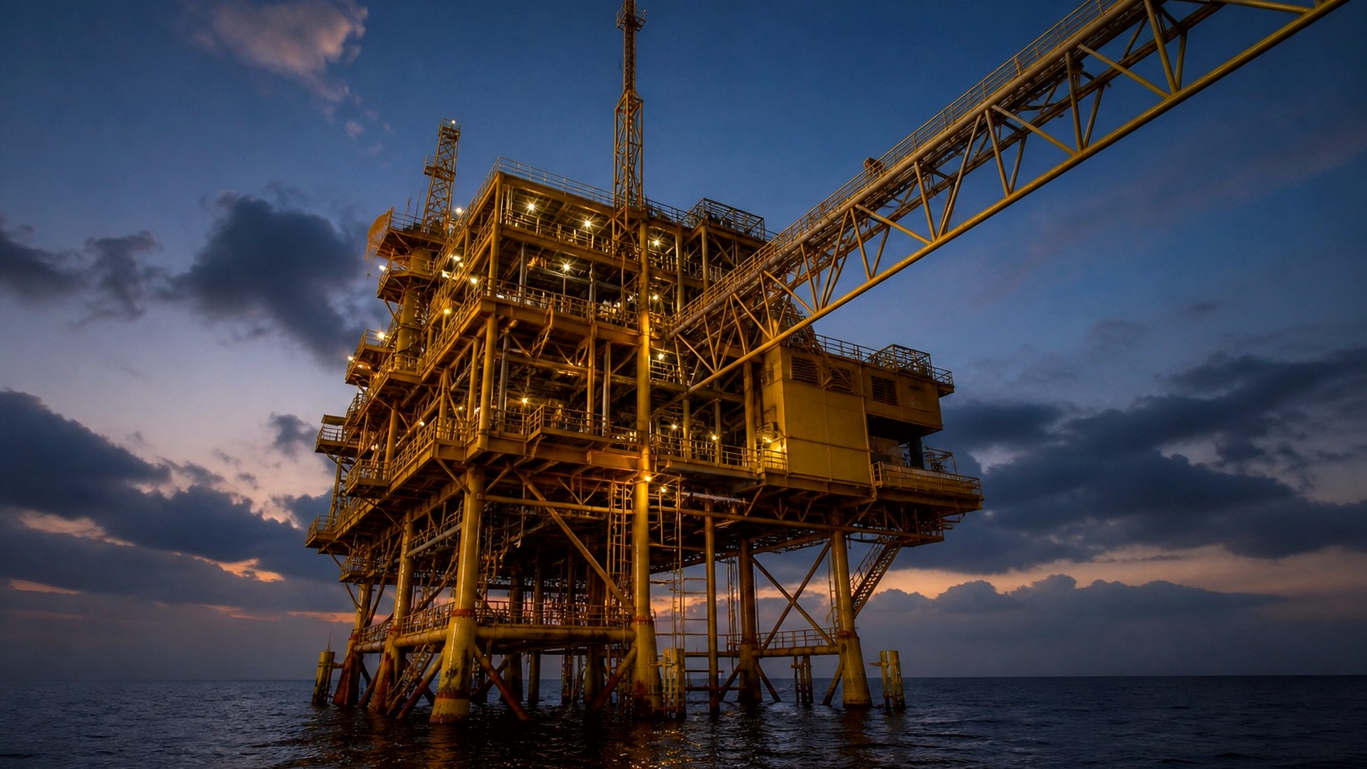 Crude oil storage tanks