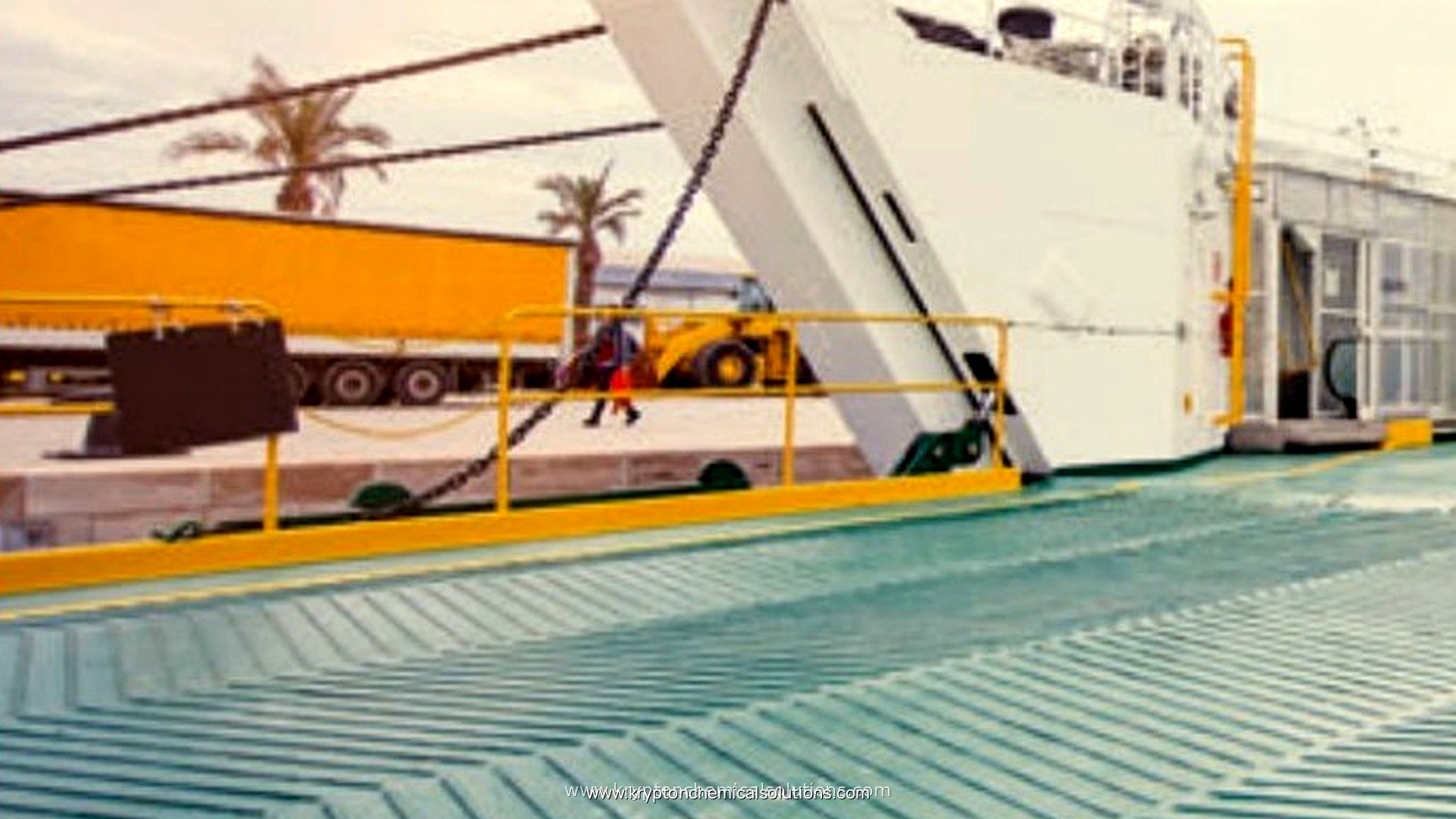 Port ferry ramp coating