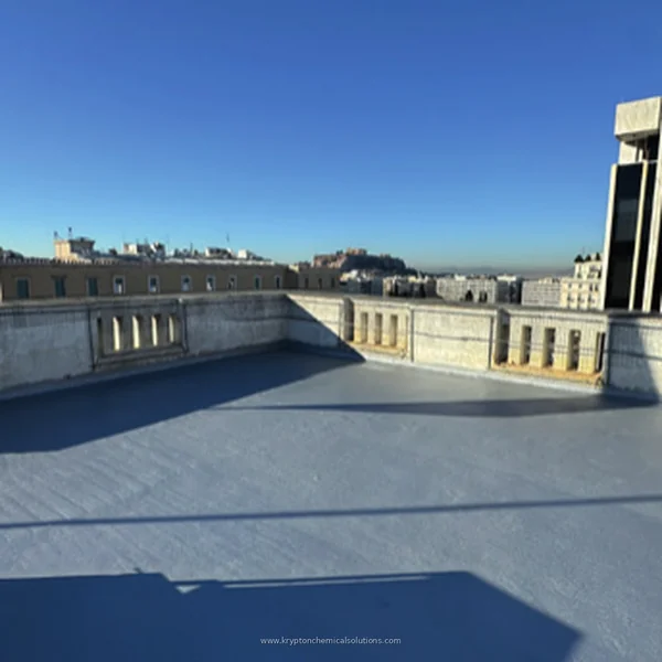 Rayston Proof Foam Aluminium on an irregular roof