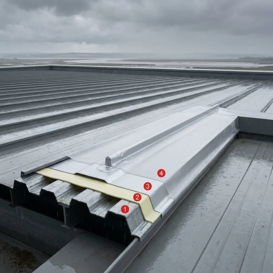 Thermal and acoustic insulation of roofs coating layers: Concrete deck / slab, Porosity Sealer, Impermax, Colodur