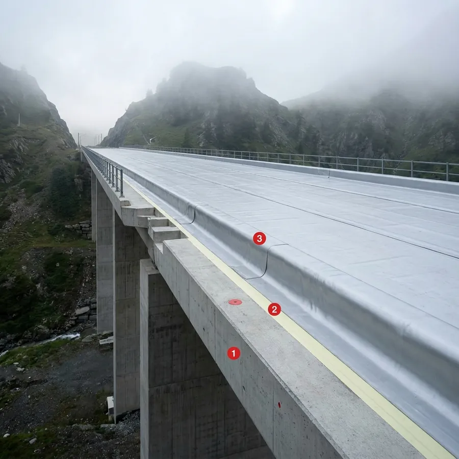 Viaduct decks coating layers: Bridge concrete deck, Primer Epoxy Plus, Impermax Polyurea H Flex