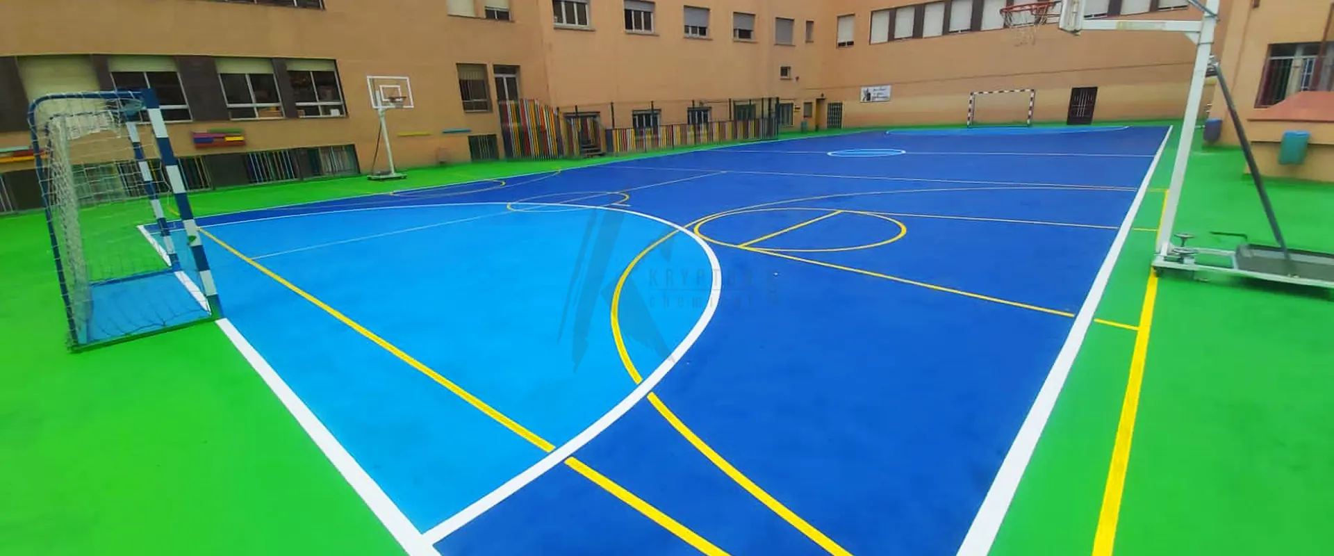 School Court Flooring in Alcañiz
