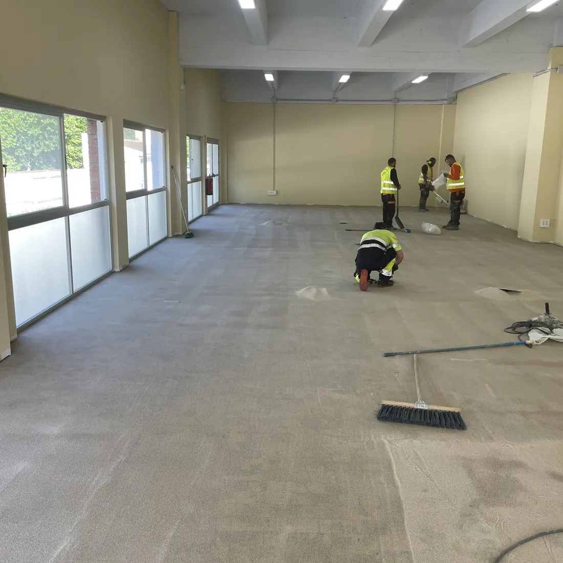 The slab before the resin floor The slab before the resin floor
