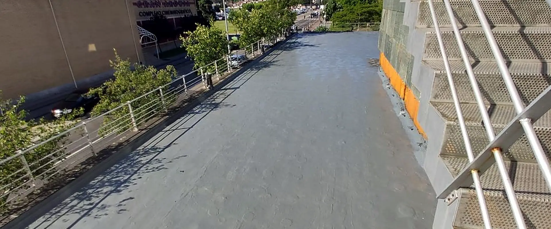 Auditorium Roof Waterproofing in Vilagarcía with Polyurea Rayston