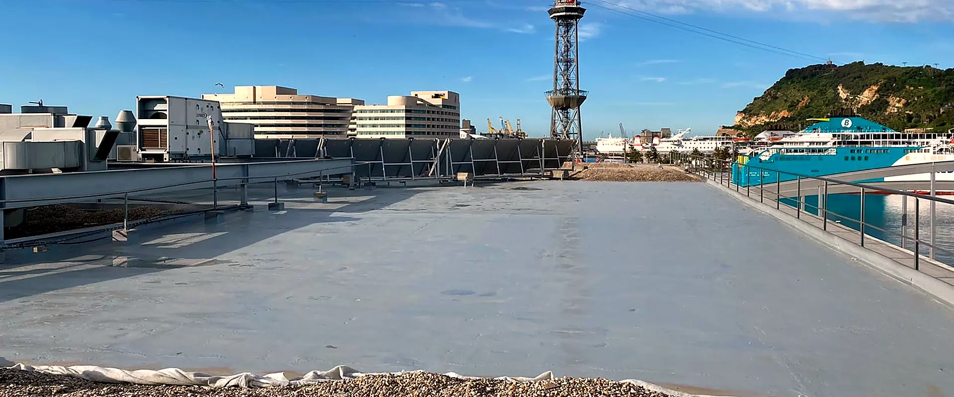 Car Park Roof Waterproofing Barcelona: Maremagnum, Port Vell