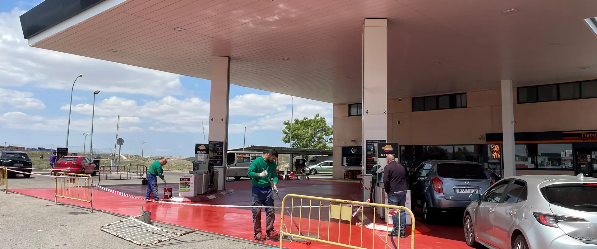 Petrol Station Flooring in Madrid
