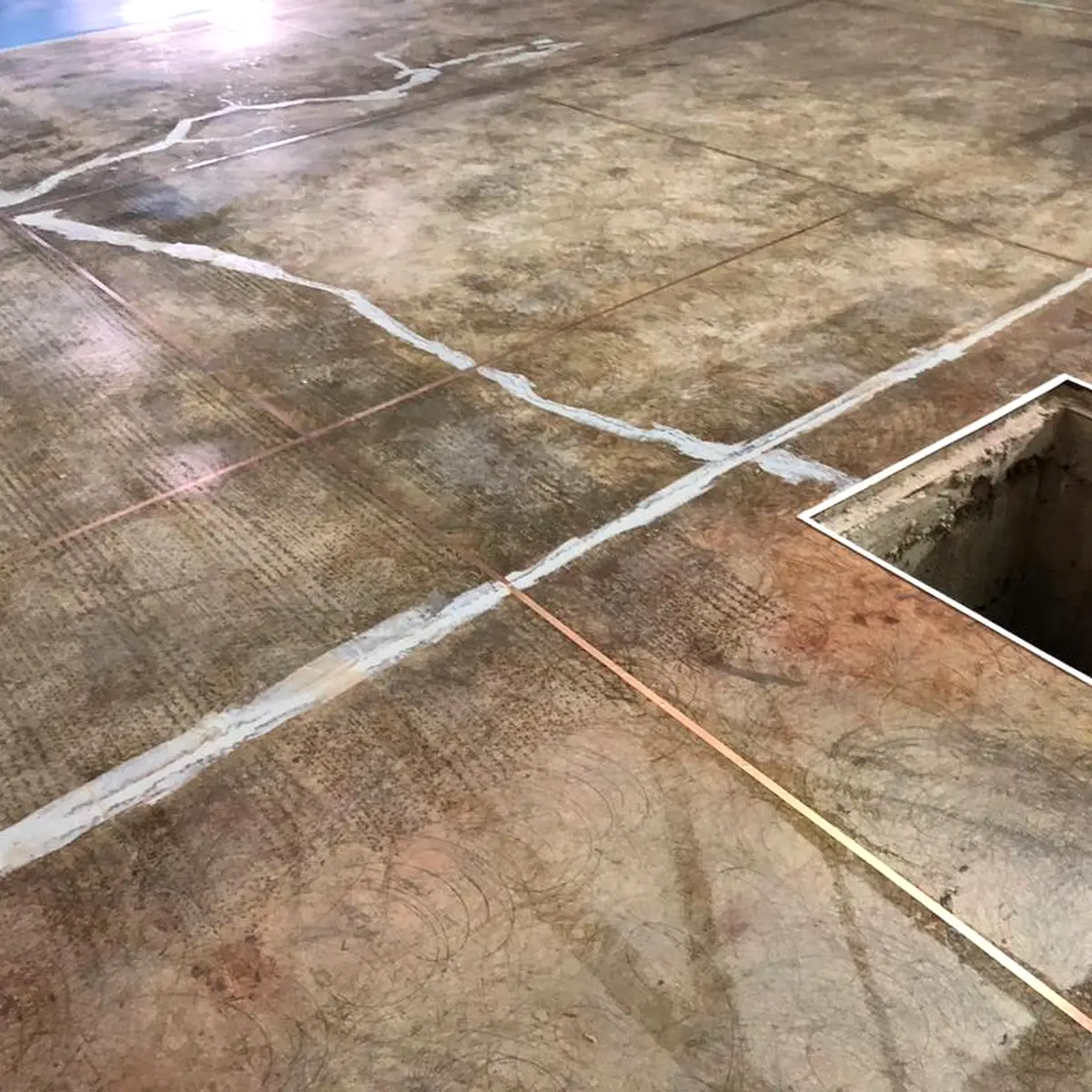 Crack repair on concrete before coating, Algeria pharma plant