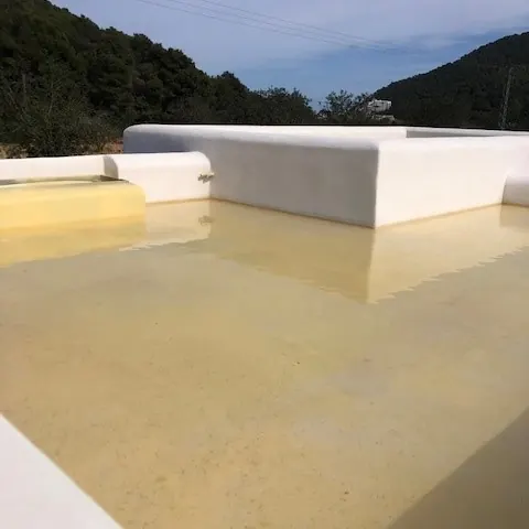 The yellow field at a corner of the roof