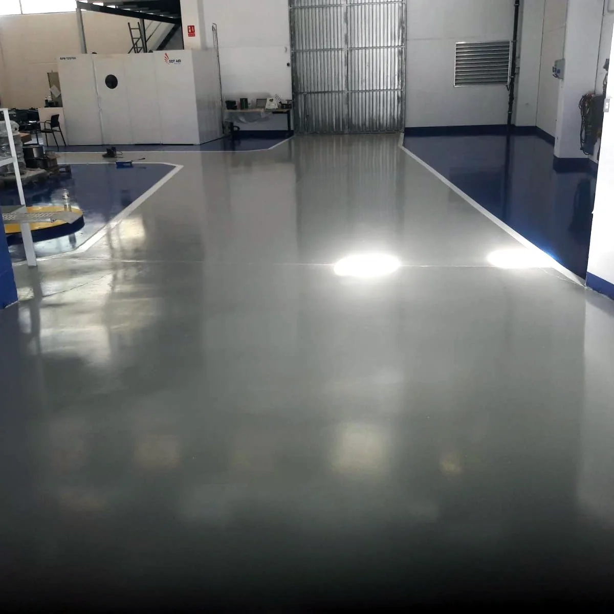 Stamping plant flooring in Gurb along the main route