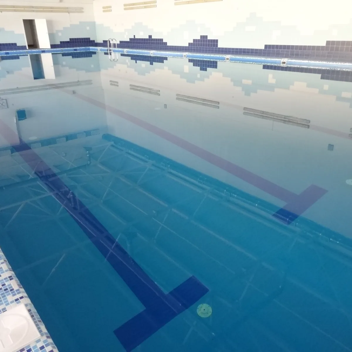 Clear water over the lane markings, Nizhny Novgorod