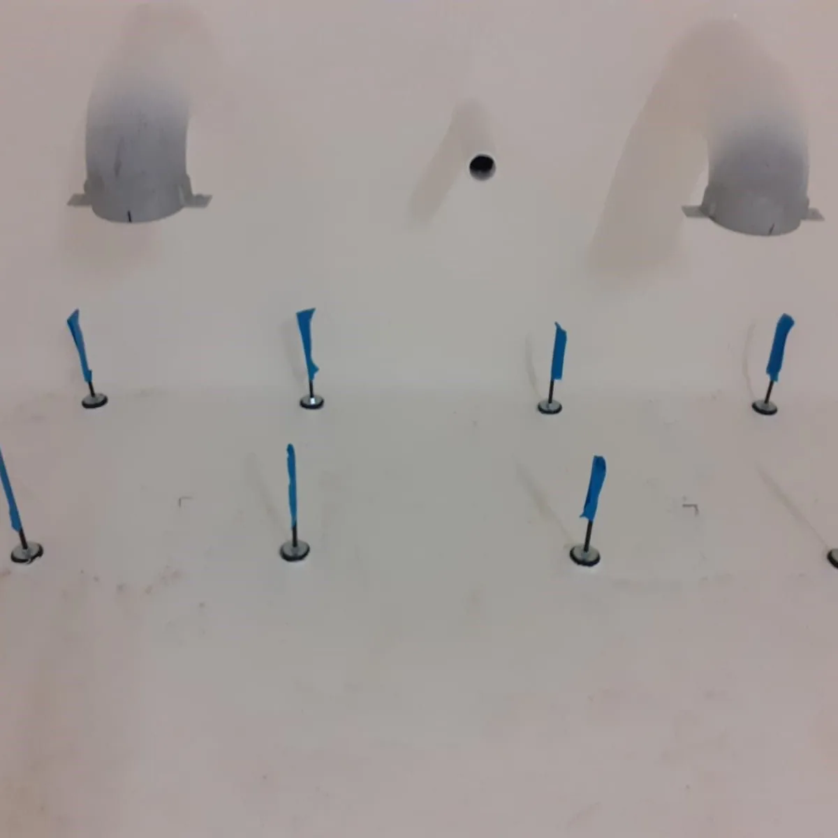 Anchor points on the lined tank floor, Mallorca