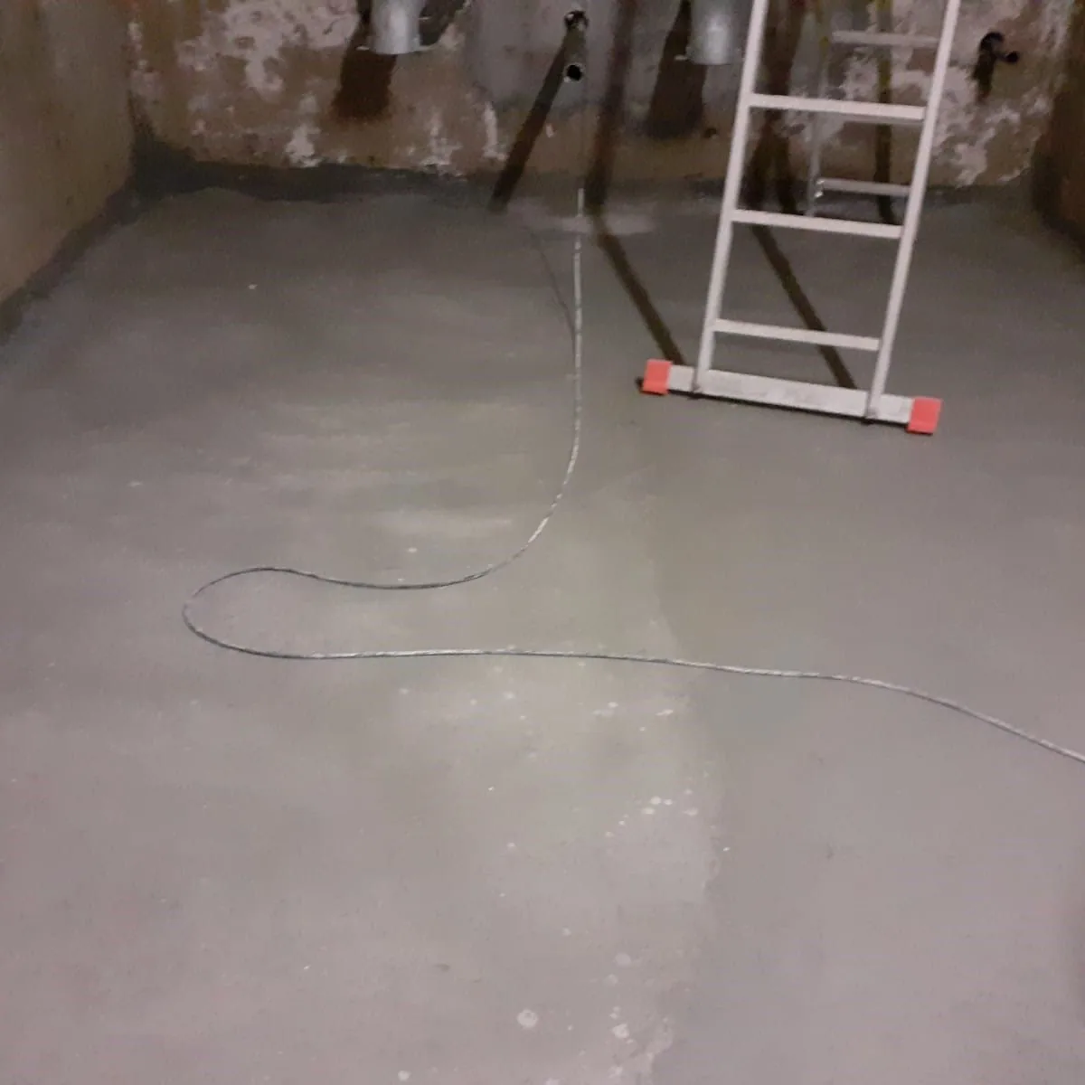 Tank floor and ladders before repair, Mallorca